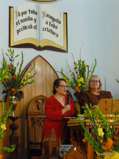 Marisela Silva translates for Kate at Central Christian back in October