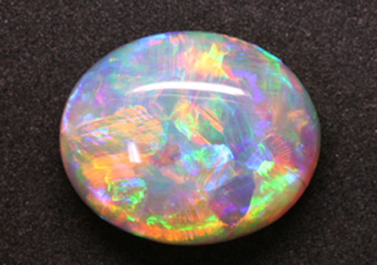 A "fire" opal from Magdalena, State of Jalisco, Mexico