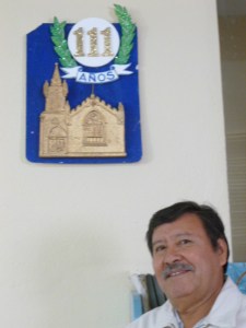 Central Christian's Francisco Chapa makes these styrofoam signs for church events and serves as lay pastor for a congregation two hours away