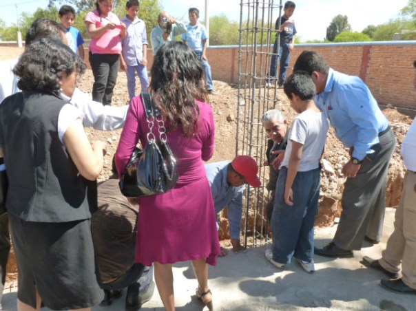 The original pulpit Bible of the Maravillas Disciples congregation is now in the foundation of the new sanctuary