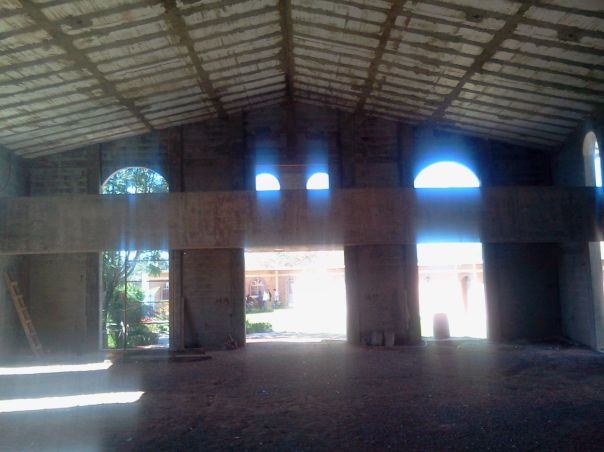 The new sanctuary building is larger than the old and will have a balcony seating over 100 persons