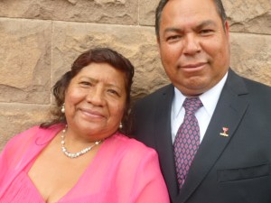 Lisania's parents Elizabeth and Andres