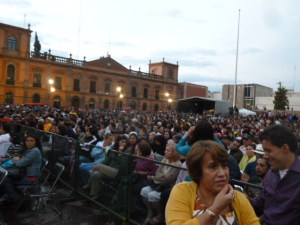 After we stood for 45 minutes, this kind woman admitted us to the front row press section for the concert