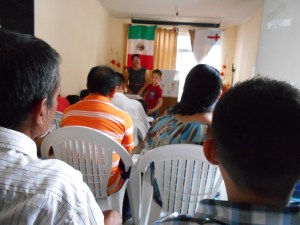 People packed in for worship