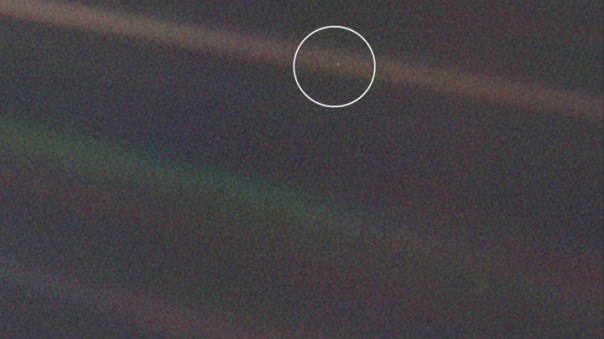 Carl Sagan quote on the Pale Blue Dot photo from Voyager 1